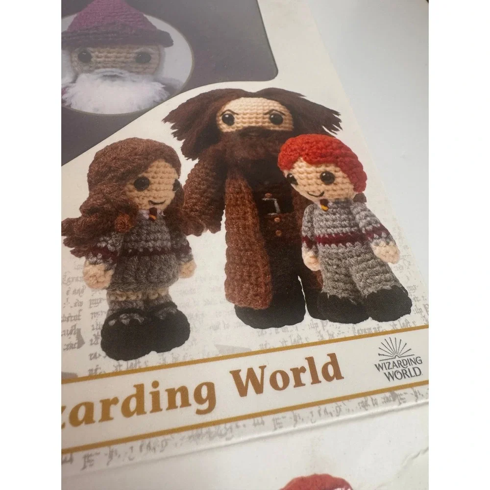 Harry Potter Crochet Craft Kit Open Box Complete With Wand Needle Amigurumi Set‎